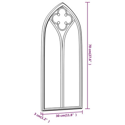 vidaXL Spiegel 70x30 cm ijzer zwart