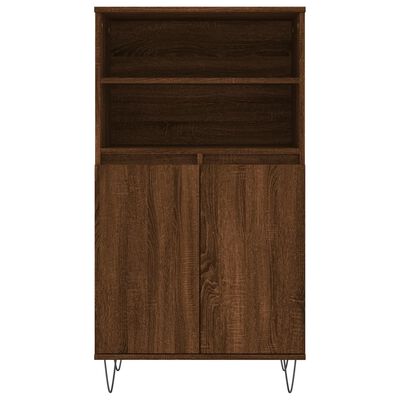 vidaXL Hoge kast 60x36x110 cm bewerkt hout bruin eikenkleur