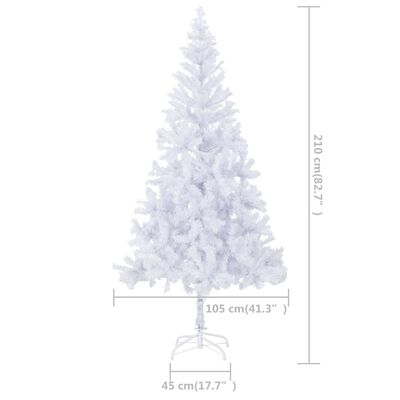 vidaXL Kunstkerstboom met verlichting en kerstballen 910 takken 210 cm