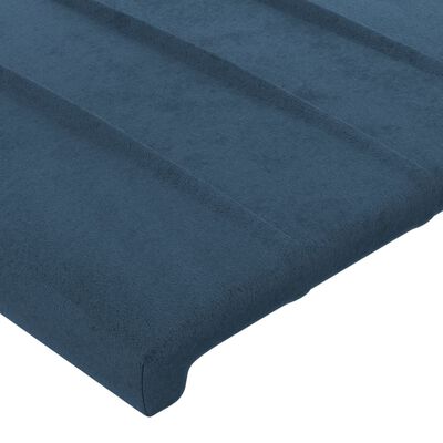 vidaXL Bedframe zonder matras 160x200 cm fluweel donkerblauw