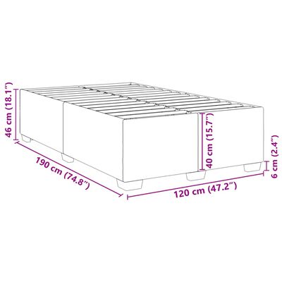 vidaXL Bedframe kunstleer wit 120x190 cm