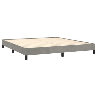 vidaXL Bedframe fluweel lichtgrijs 160x200 cm