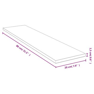 vidaXL Wandschap 80x20x1,5 cm bamboe