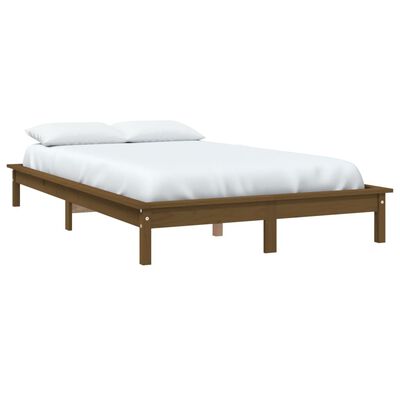 vidaXL Bedframe massief grenenhout honingbruin 140x200 cm