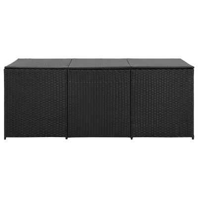 vidaXL Tuinbox 180x90x70 cm poly rattan zwart