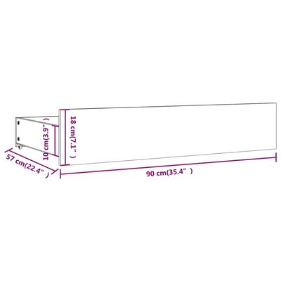 vidaXL Bedframe met lades 120x190 cm