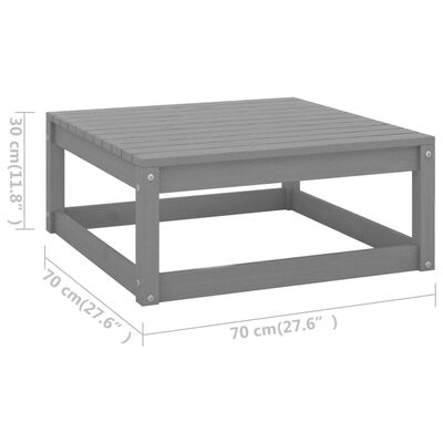 vidaXL 12-delige Loungeset massief grenenhout grijs