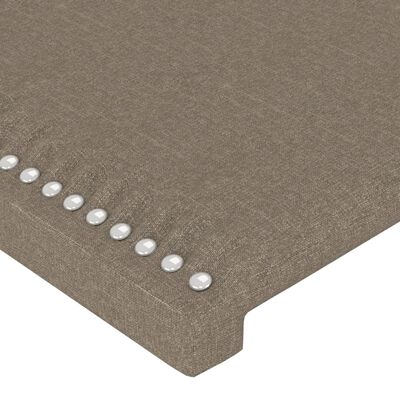 vidaXL Hoofdbord met randen 147x16x118/128 cm stof taupe