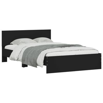 vidaXL Bedframe met hoofdeinde zwart 120x200 cm