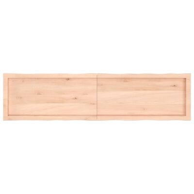 vidaXL Tafelblad natuurlijke rand 160x40x(2-4) cm massief eikenhout