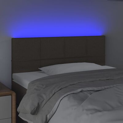 vidaXL Hoofdbord LED 80x5x78/88 cm stof taupe