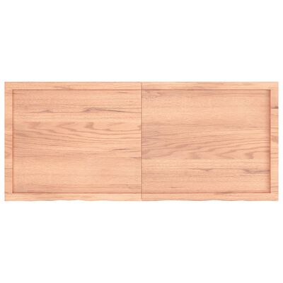 vidaXL Wandschap 140x60x(2-4)cm behandeld massief eikenhout lichtbruin