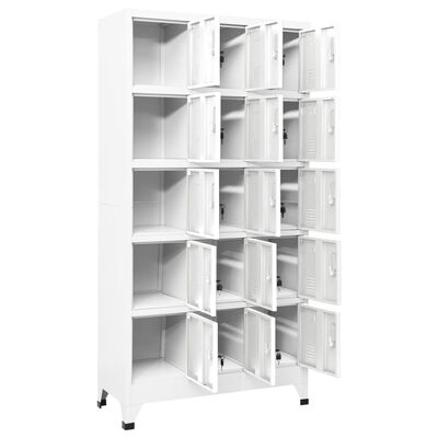 vidaXL Lockerkast 90x40x180 cm staal lichtgrijs