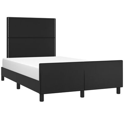 vidaXL Bedframe met hoofdbord kunstleer zwart 120x200 cm