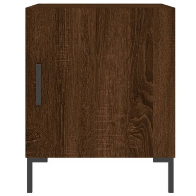 vidaXL Nachtkastjes 2 st 40x40x50 cm bewerkt hout bruin eikenkleur