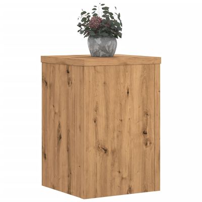 vidaXL Plantenstandaards 2 st 20x20x30 cm hout artisanaal eiken