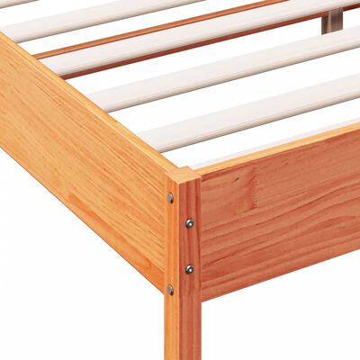 vidaXL Bedframe zonder matras massief grenenhout wasbruin 200x200 cm