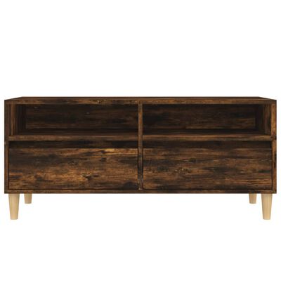 vidaXL Tv-meubel 100x34,5x44,5 cm bewerkt hout gerookt eikenkleurig