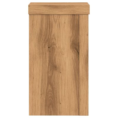 vidaXL Plantenstandaards 2 st 10x10x18 cm hout artisanaal eiken