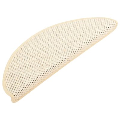 vidaXL Trapmatten zelfklevend 15 st sisal-look 65x21x4 cm berber