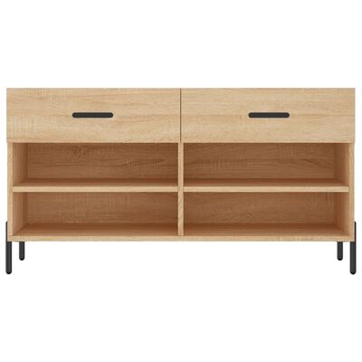 vidaXL Schoenenbank 102x35x55 cm bewerkt hout sonoma eikenkleurig