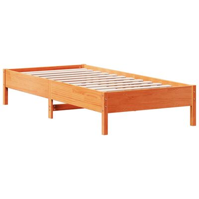 vidaXL Bedframe zonder matras massief grenenhout wasbruin 90x200 cm