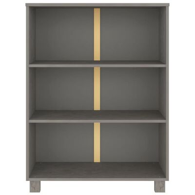 vidaXL Boekenkast HAMAR 85x35x112 cm massief grenenhout lichtgrijs