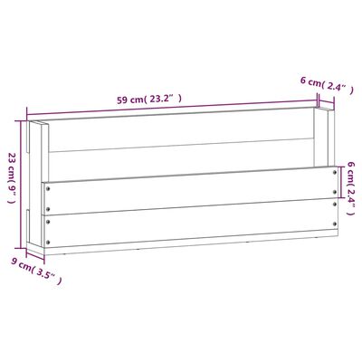 vidaXL Schoenenrekken 2 st 59x9x23 cm massief grenenhout wit