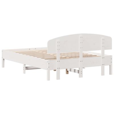 vidaXL Bedframe zonder matras massief grenenhout wit 120x190 cm