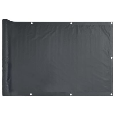 vidaXL Balkonscherm 1000x75 cm PVC antracietkleurig