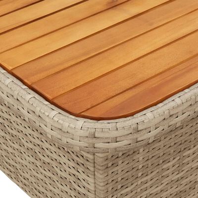 vidaXL 5-delige Tuinset met kussens poly rattan beige