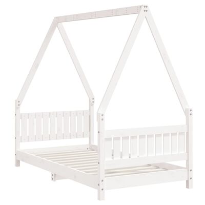 vidaXL Kinderbedframe 80x160 cm massief grenenhout wit