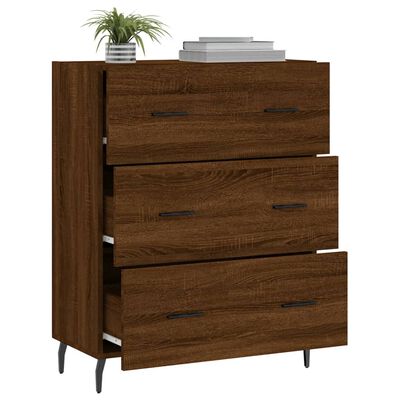 vidaXL Dressoir 69,5x34x90 cm bewerkt hout bruin eikenkleur