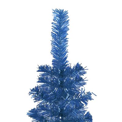 vidaXL Kerstboom met LED's en kerstballen smal cm blauw kopen? | vidaXL.nl