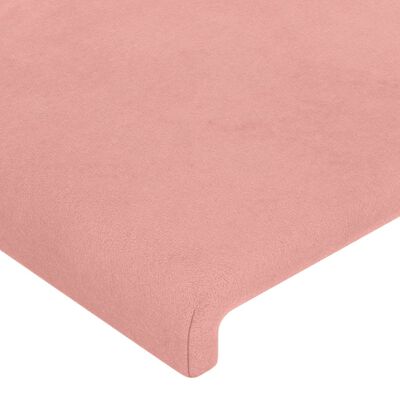 vidaXL Bedframe met hoofdeinde fluweel roze 120x200 cm