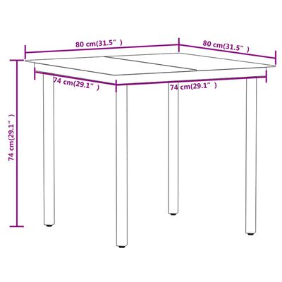 vidaXL 5-delige Tuinset eikenkleurig