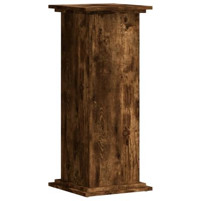 vidaXL Plantenstandaard 33x33x80 cm bewerkt hout gerookt eikenkleurig