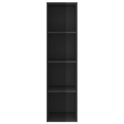 vidaXL Tv-wandmeubel 37x37x142,5 cm bewerkt hout hoogglans zwart