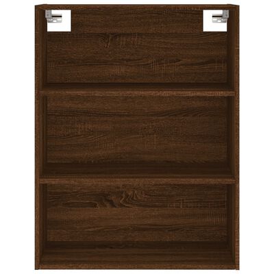 vidaXL Hoge kast 69,5x34x180 cm bewerkt hout bruin eikenkleur