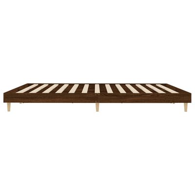 vidaXL Bedframe zonder matras bewerkt hout bruin eikenkleur 140x200 cm