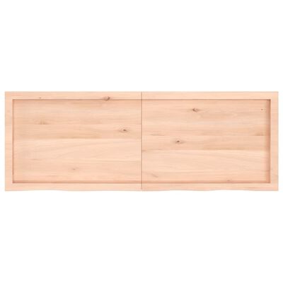 vidaXL Tafelblad 140x50x(2-6) cm onbehandeld massief eikenhout