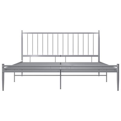 vidaXL Bedframe metaal grijs 140x200 cm