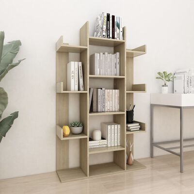 vidaXL Boekenkast 86x25,5x140 cm bewerkt hout sonoma eikenkleurig