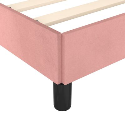 vidaXL Bedframe fluweel roze 90x200 cm