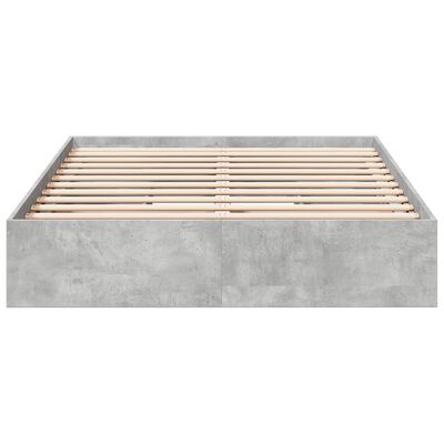 vidaXL Bedframe met lades bewerkt hout betongrijs 120x190 cm