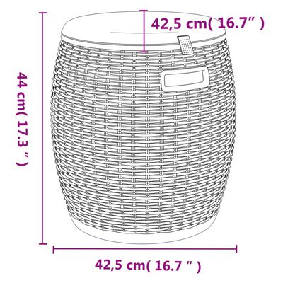 vidaXL Tuinbox 4-in-1 polypropeen lichtbruin