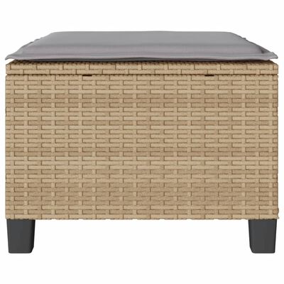 vidaXL 3-delige Bistroset met kussens poly rattan beige