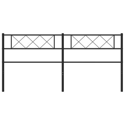 vidaXL Hoofdbord 180 cm metaal zwart