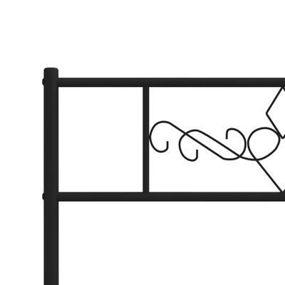 vidaXL Bedframe met hoofd- en voeteneinde metaal zwart 100x200 cm