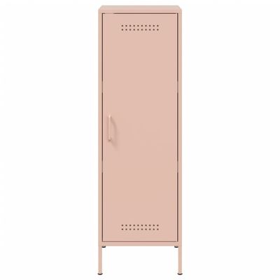 vidaXL Hoge kast 36x39x113 cm staal roze